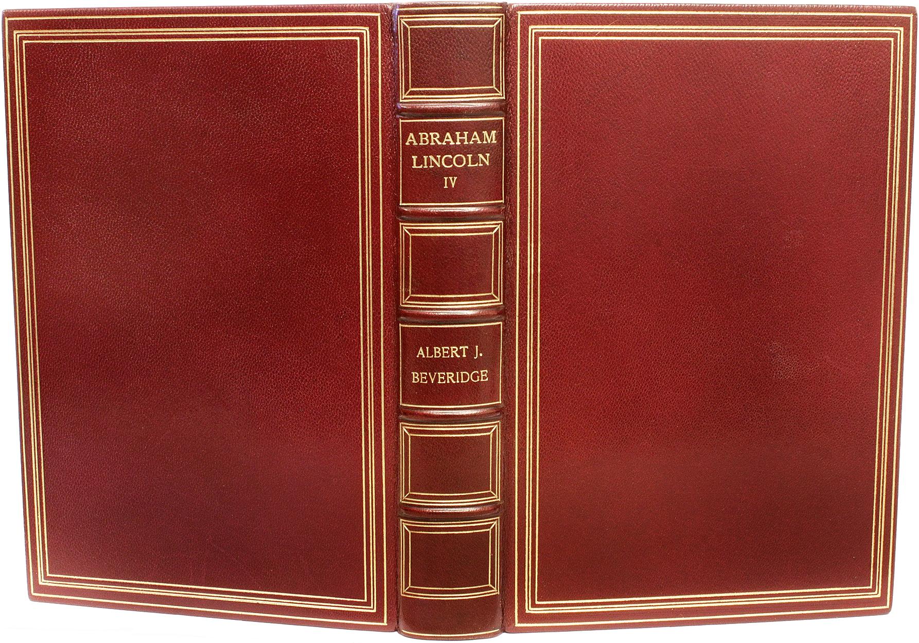 Américain Albert J. BEVERIDGE. Abraham Lincoln 1809-1858. 4 volumes. Édition du STANDARD LIBRARY en vente