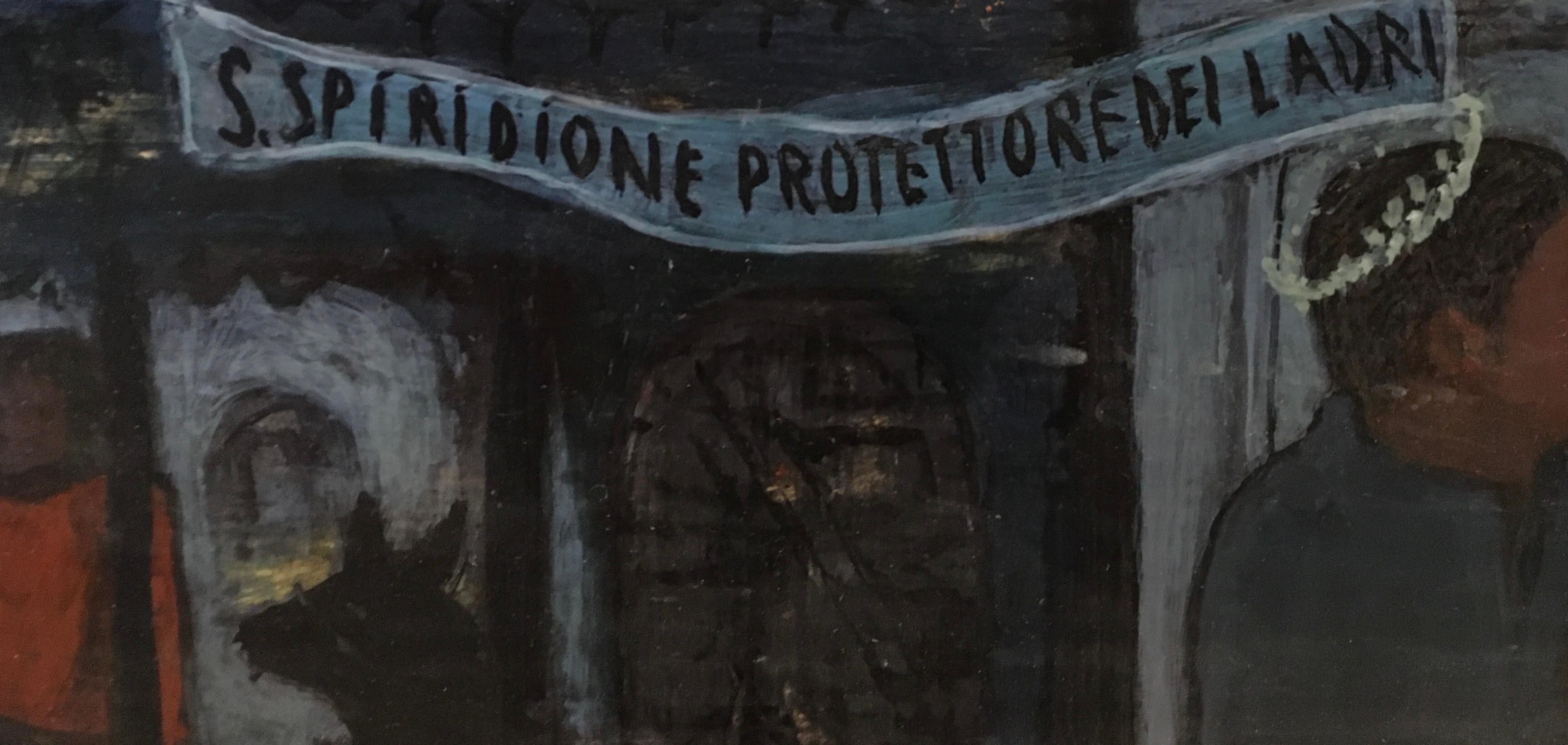 Spiridione Protettore Dei Ladri (Schwarz), Landscape Painting, von Albert Joseph Januarius  DECARLI