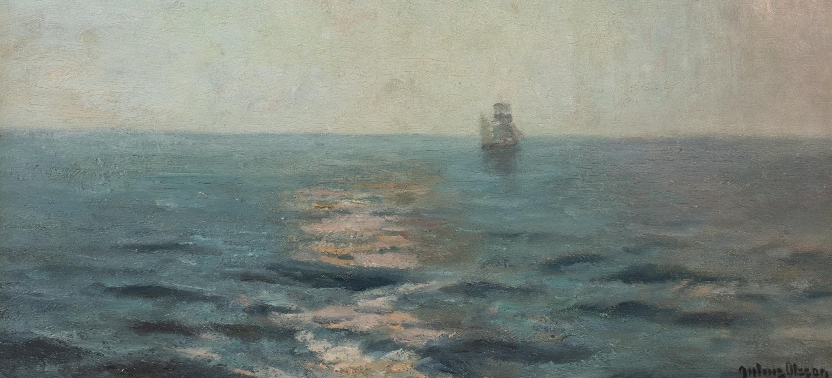 Clipper al largo della costa, St Ives, XIX secolo in vendita 1
