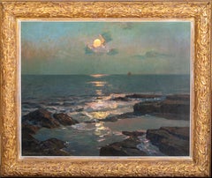 Moonrise Over Carbis Bay, Cornwall 19th Century  St Ives