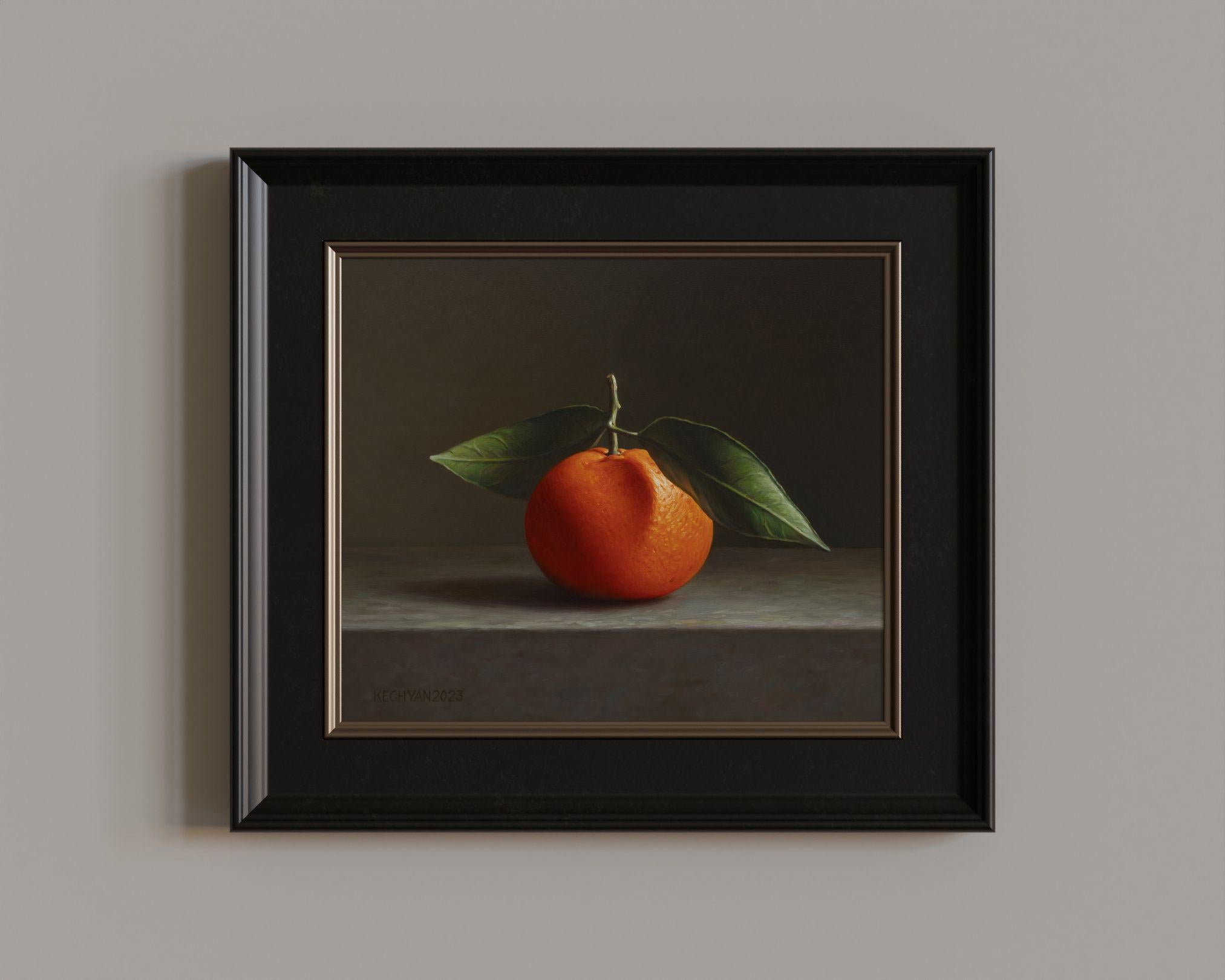 Mandarin, Gemälde, Öl auf MDF-Tafel – Painting von Albert Kechyan
