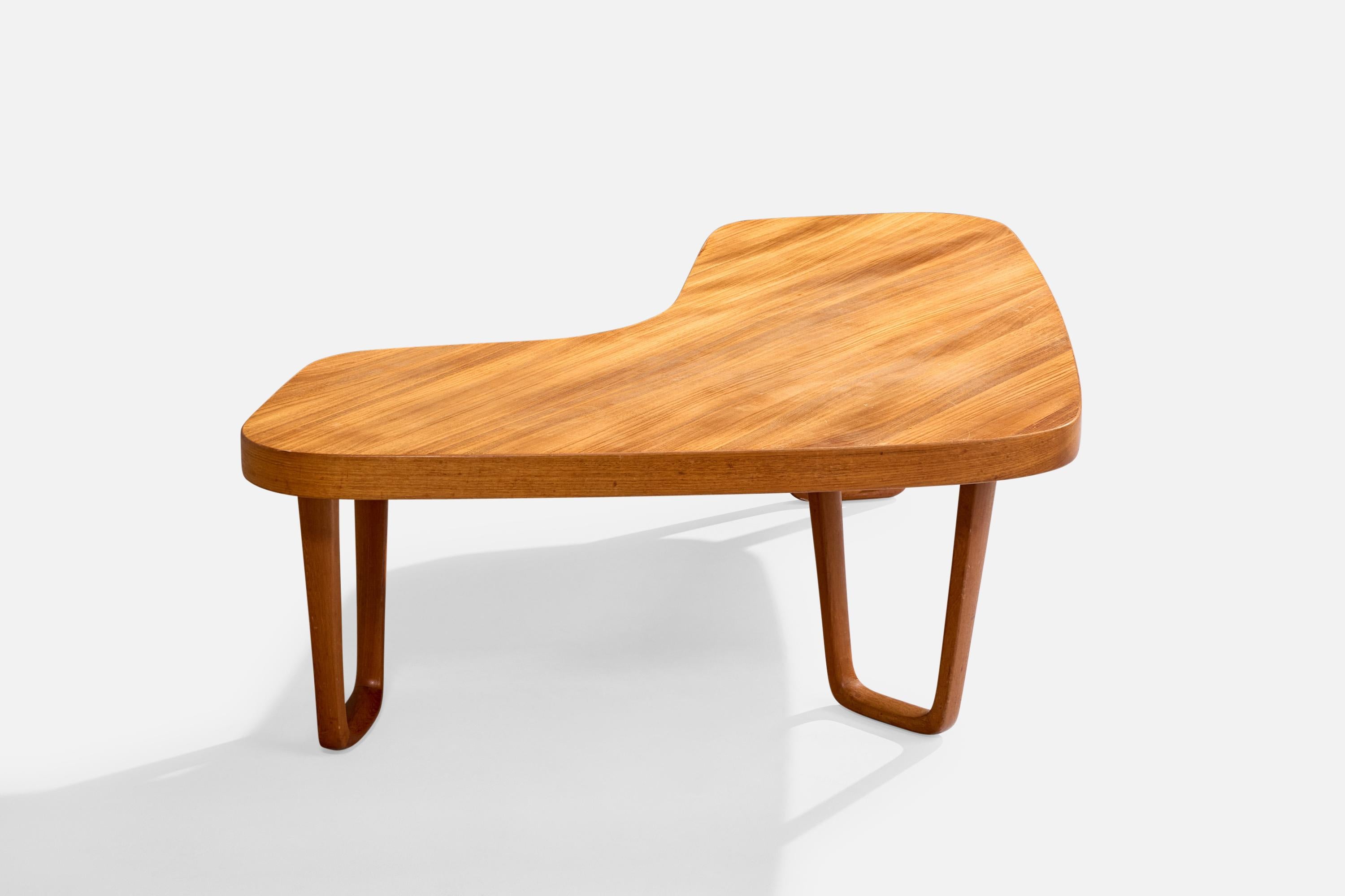 Swedish Albert Larsson, Coffee Table, Teak, Sweden, 1950s For Sale