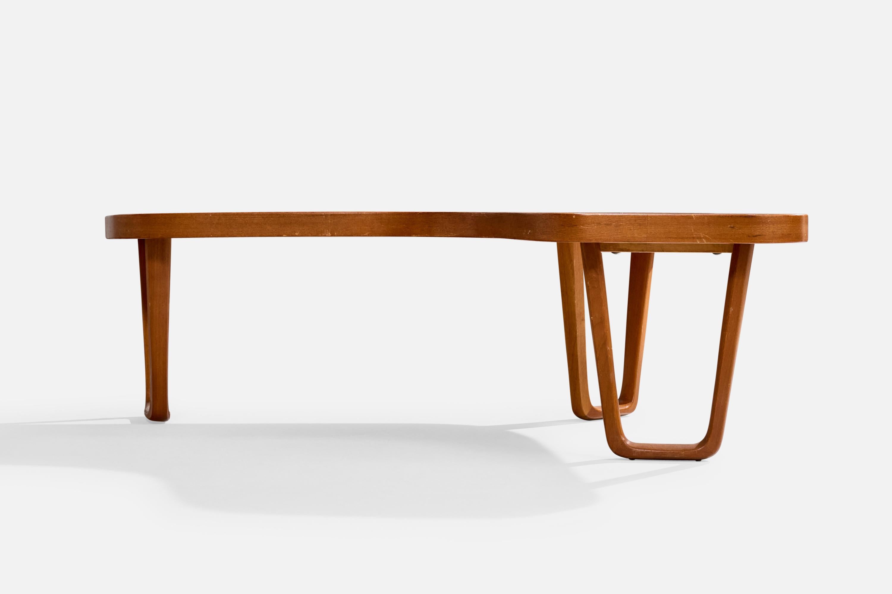 Albert Larsson, table basse, teck, Suède, années 1950 Bon état - En vente à High Point, NC