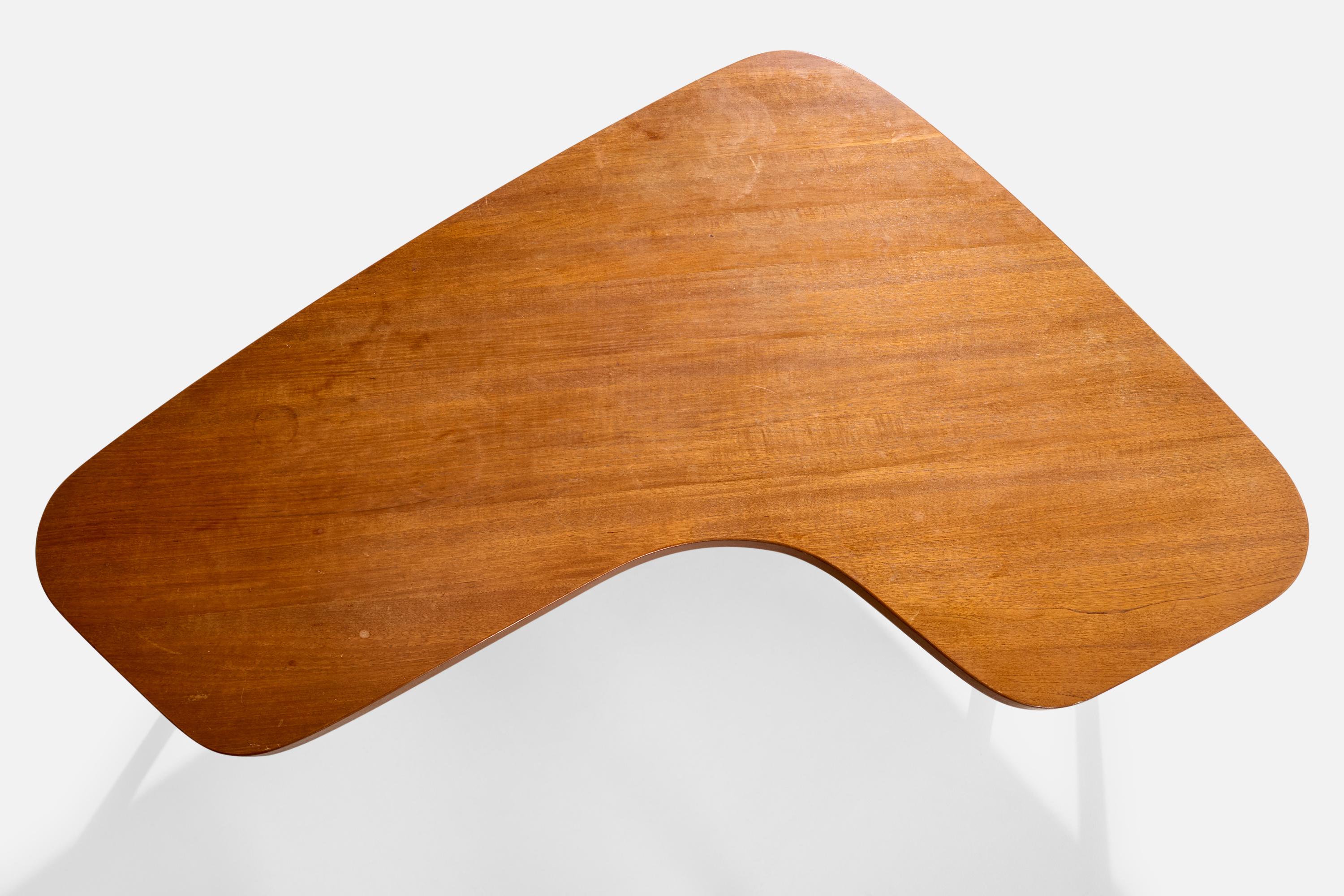 Teck Albert Larsson, table basse, teck, Suède, années 1950 en vente