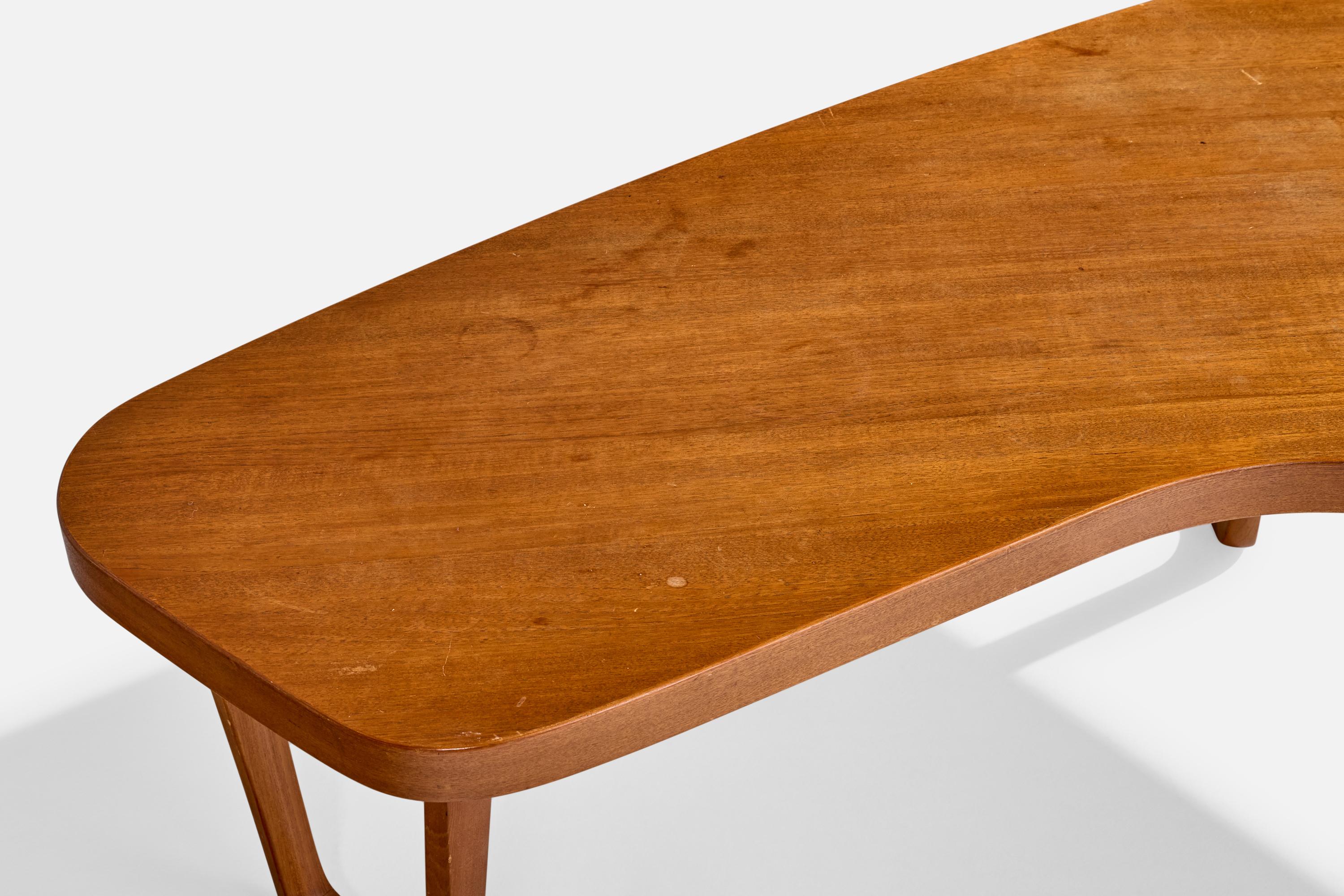 Albert Larsson, table basse, teck, Suède, années 1950 en vente 2