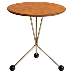 Albert Larsson, End Table, Teak, Metal, Sweden, 1960s