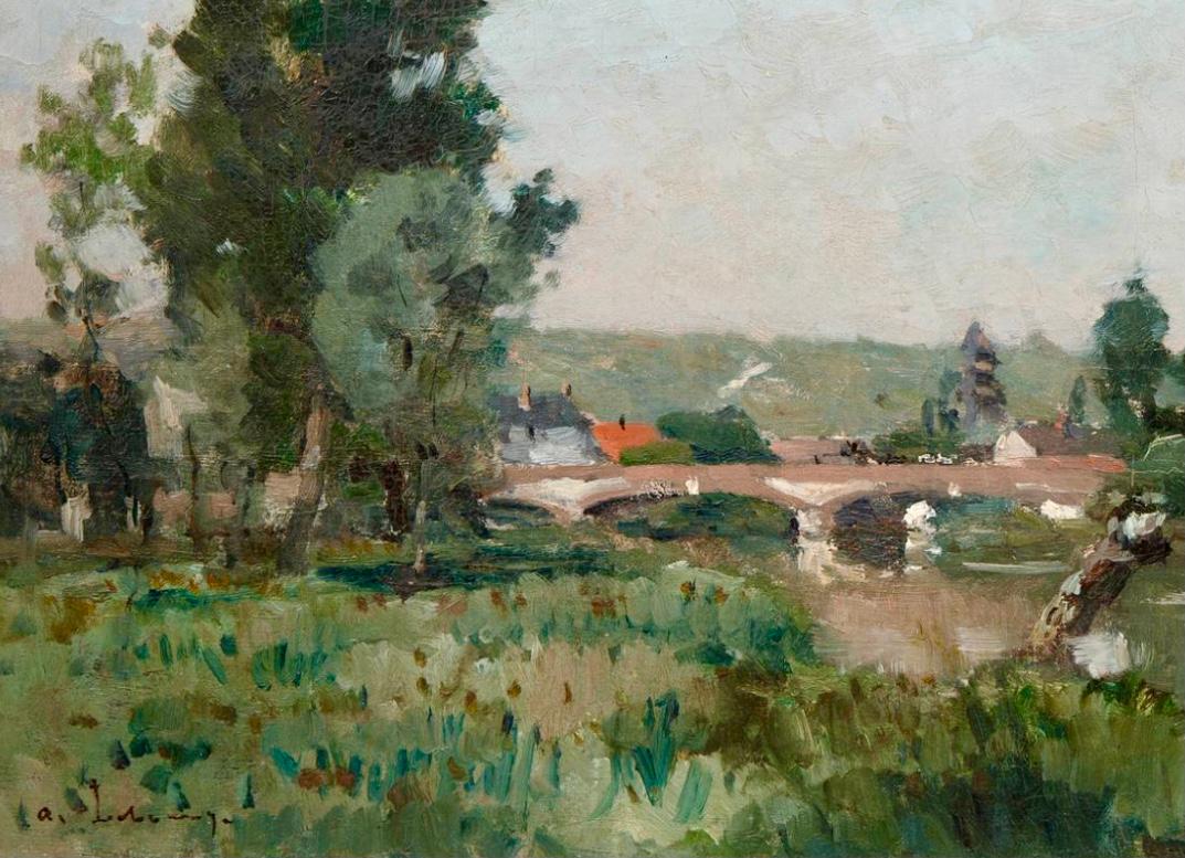 Français Peinture à l'huile impressionniste Albert Lebourg