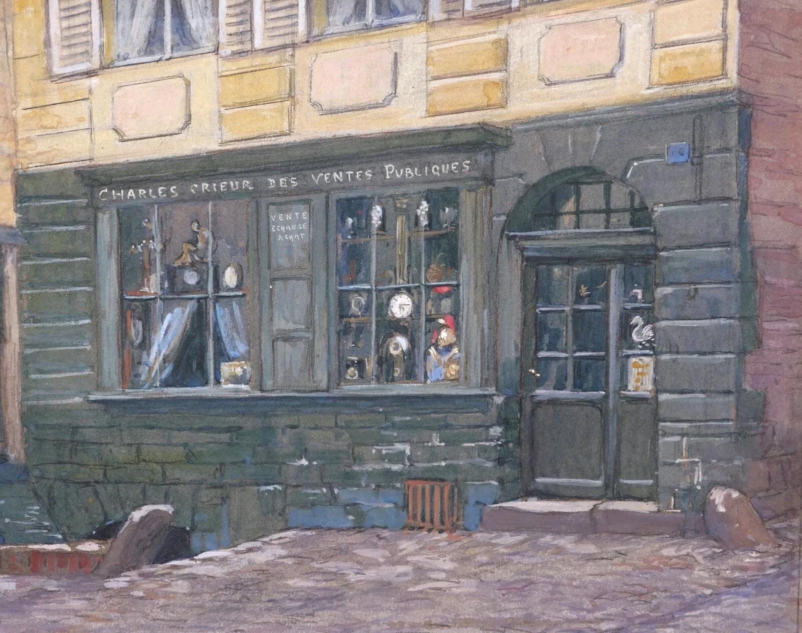 Das Kricketgeschäft der Stadt in Arras (Französische Schule), Painting, von Albert Lechat