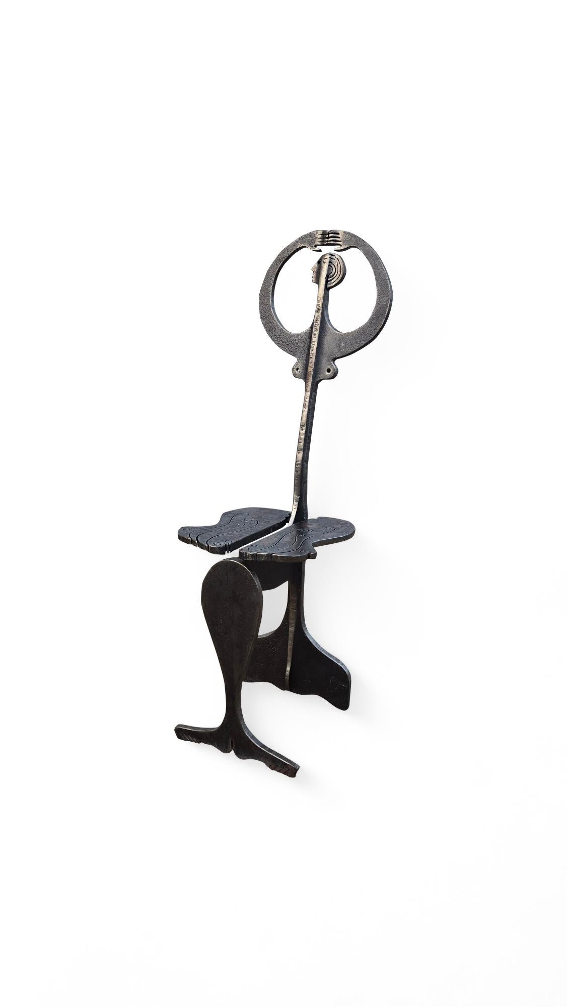 Mid-Century moderno Albert Leon Wilson Abstract Figural Chair in vendita