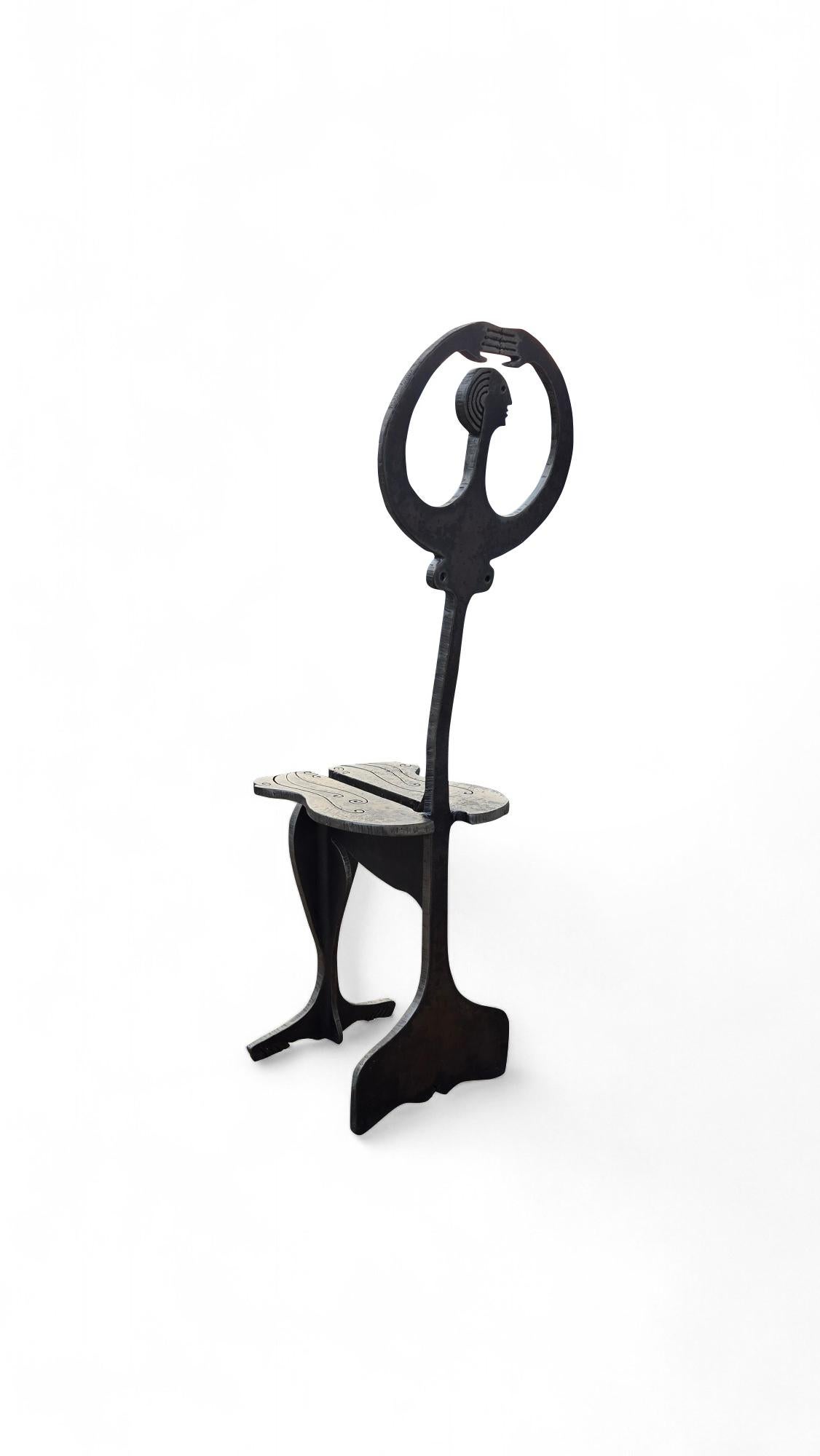 Albert Leon Wilson Abstract Figural Chair in vendita 1