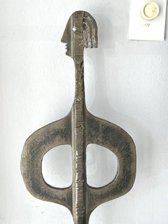 Moderner skulpturaler Metallstuhl von Albert Leon Wilson