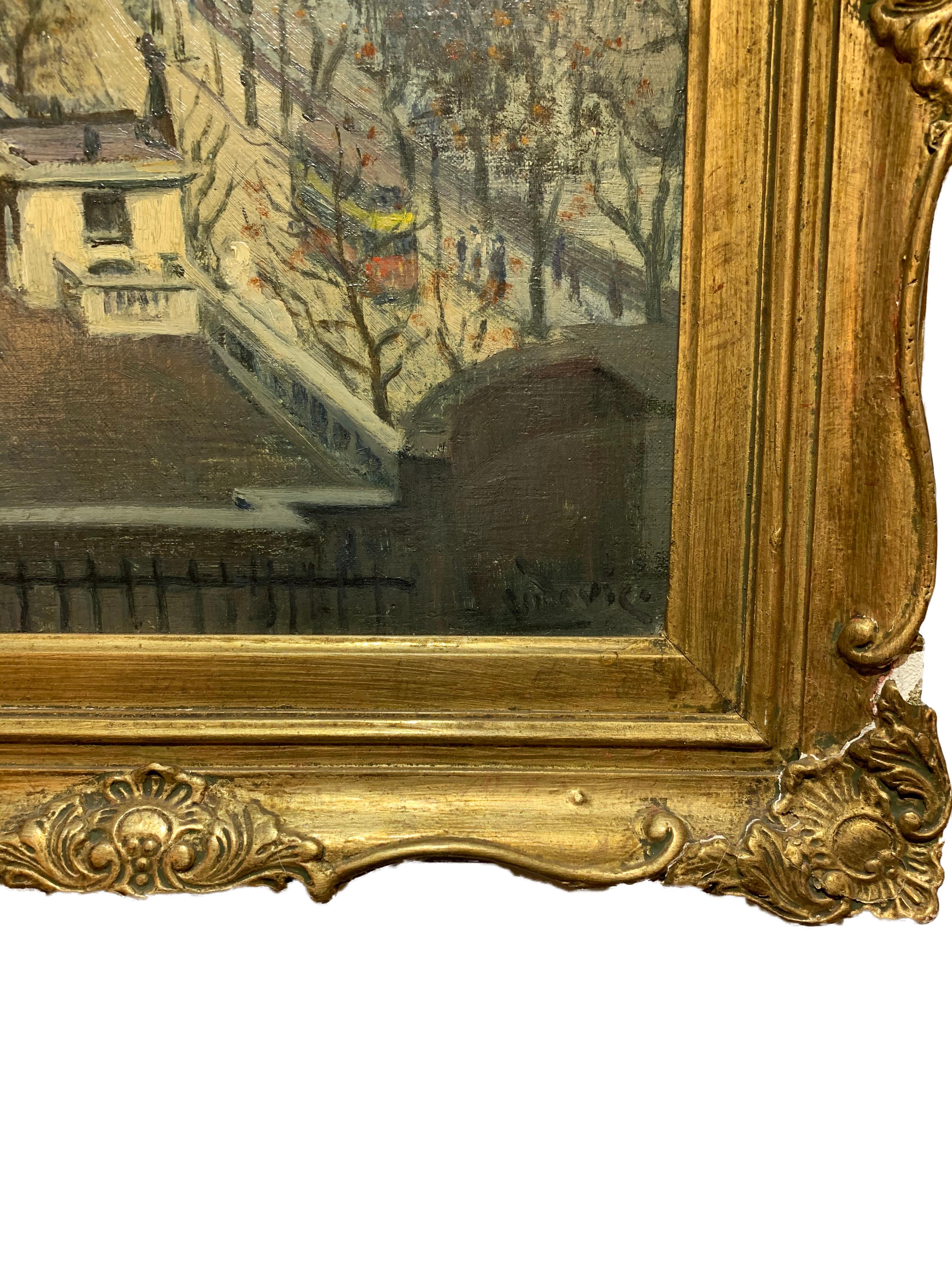 Der englische impressionistische Künstler Albert Ludovici Jr. (1852-1932)  gemalte Landschaften von Gesellschaften in der Freizeit.  Dieses Gemälde zeigt die Themse, die durch Südengland fließt. Es ist in einem vergoldeten Rahmen untergebracht. 
Öl