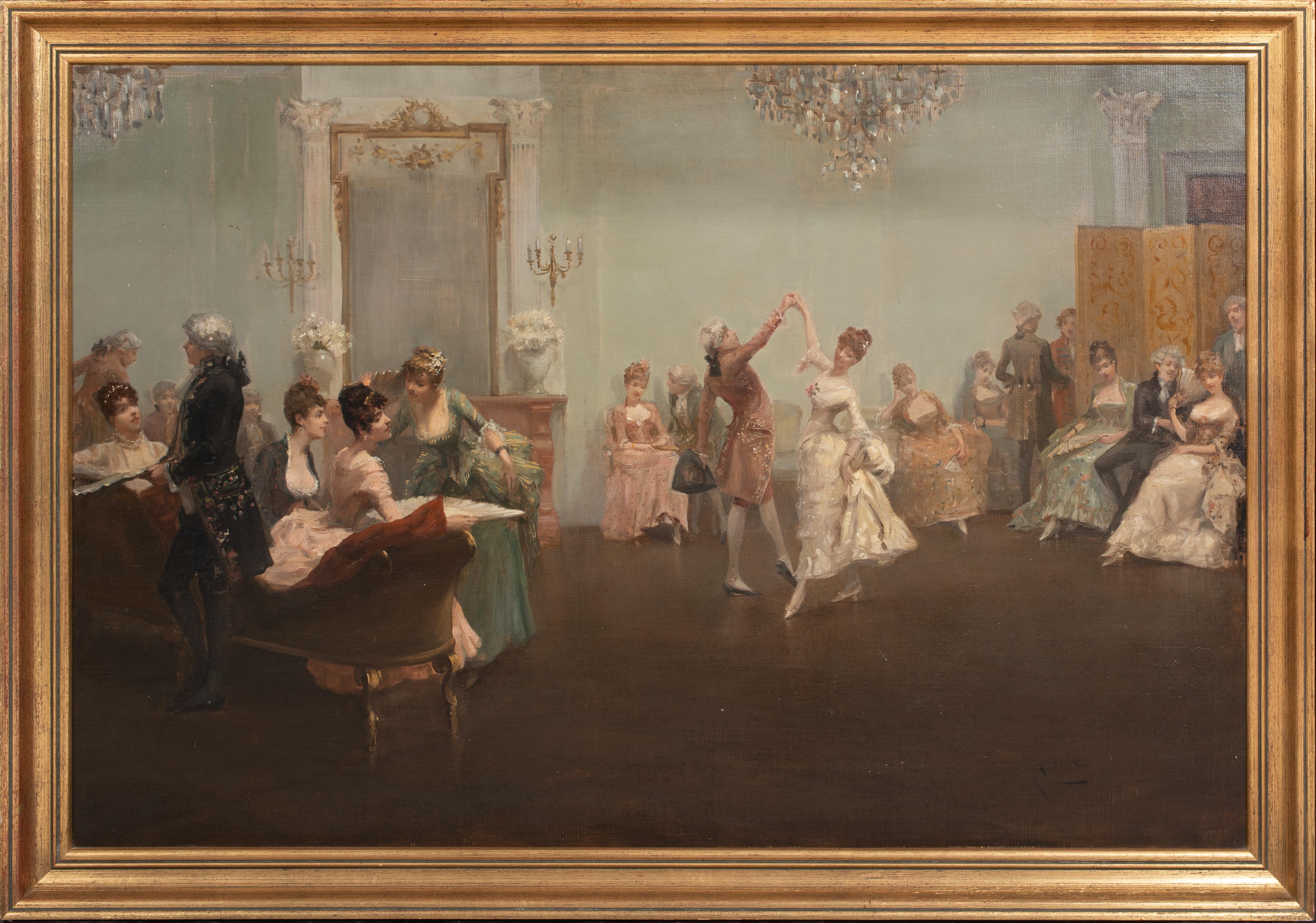 The French Ball 19th Century by ALBERT LUDOVICI (1820-1894) 
