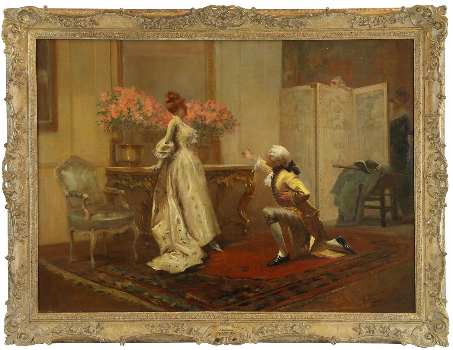 Albert Ludovici, mid-19th century oil painting, 