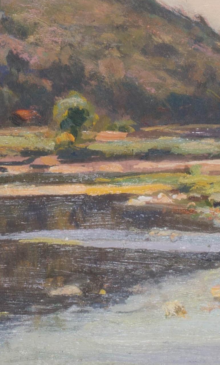 Small Impressionist French landscape oil by Peruvian artist Albert Lynch 3