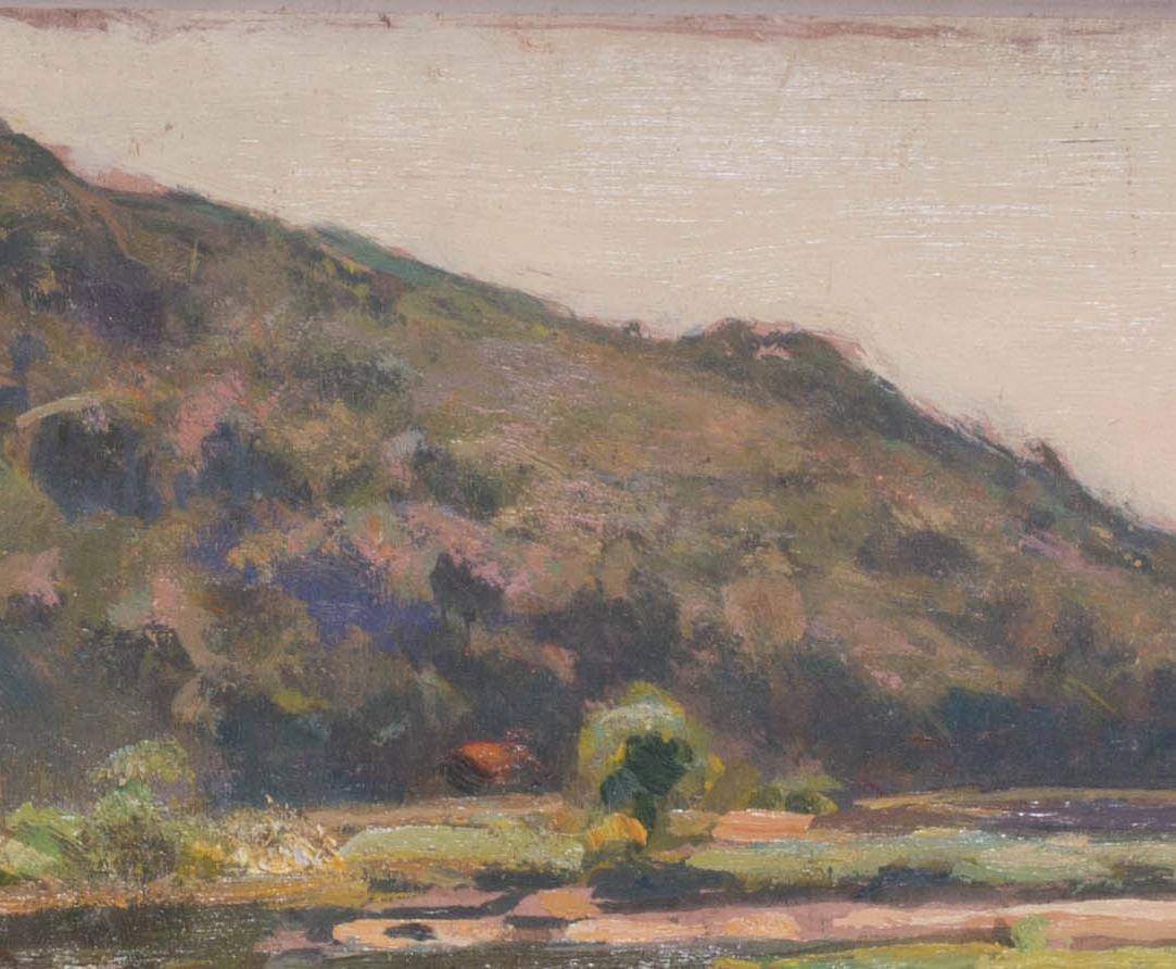 Small Impressionist French landscape oil by Peruvian artist Albert Lynch 4