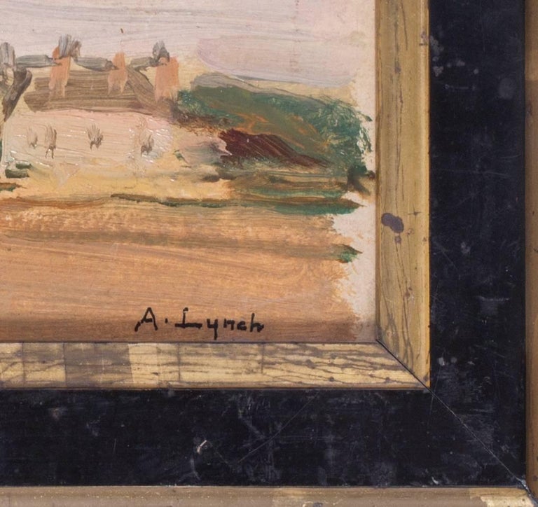 Albert Lynch Small original Impressionist oil painting by Peruvian