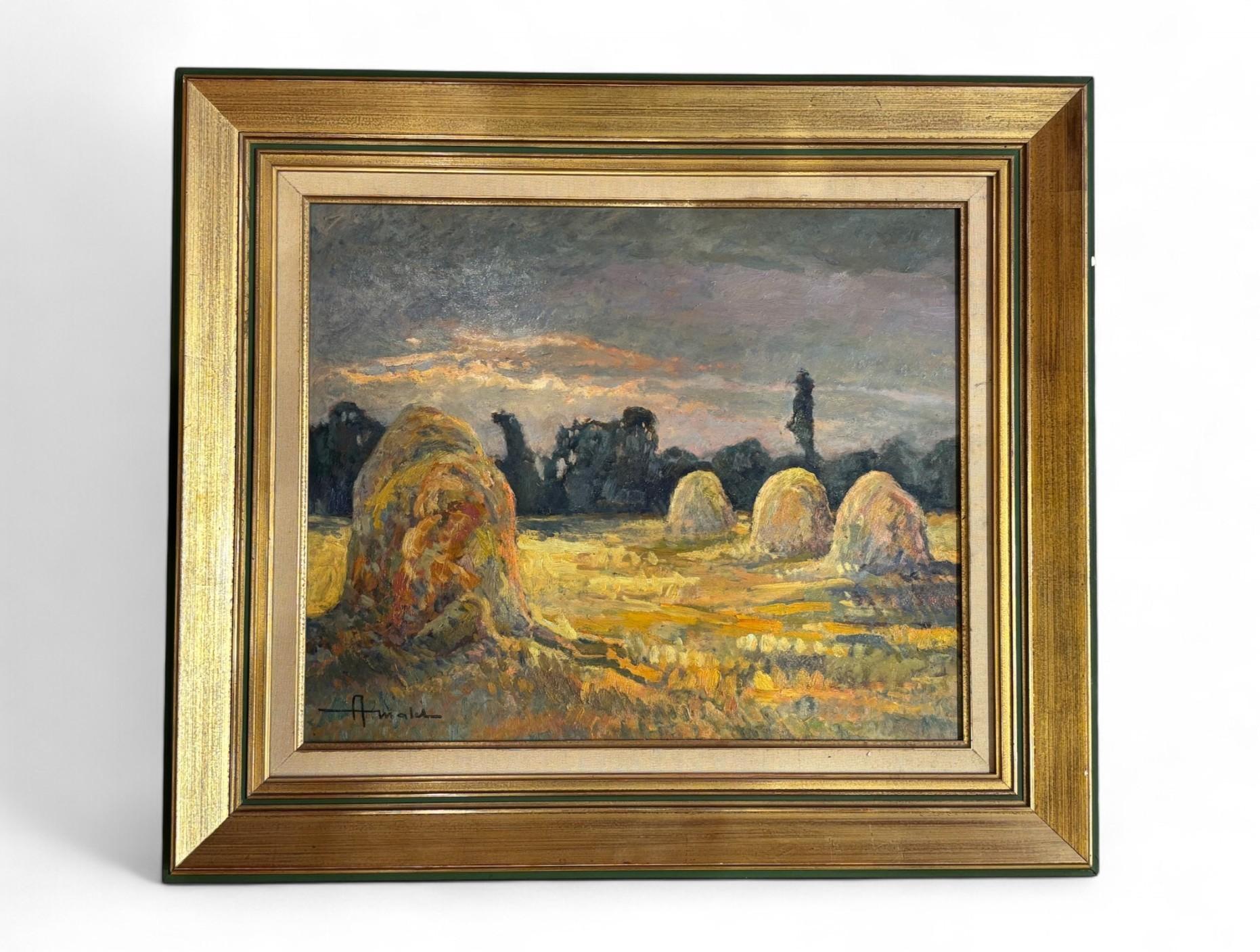Albert Malet Landscape Painting - Haystack
