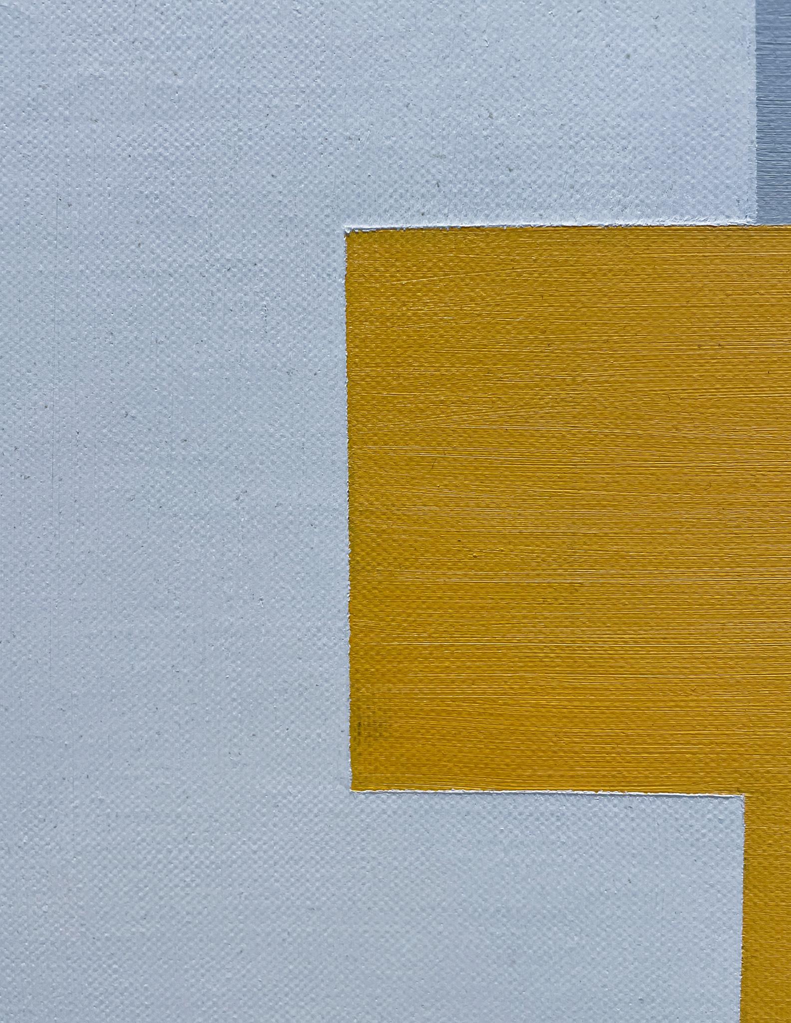 Linien-Farbform Nummer 1 (Grau), Abstract Painting, von Albert Manchak