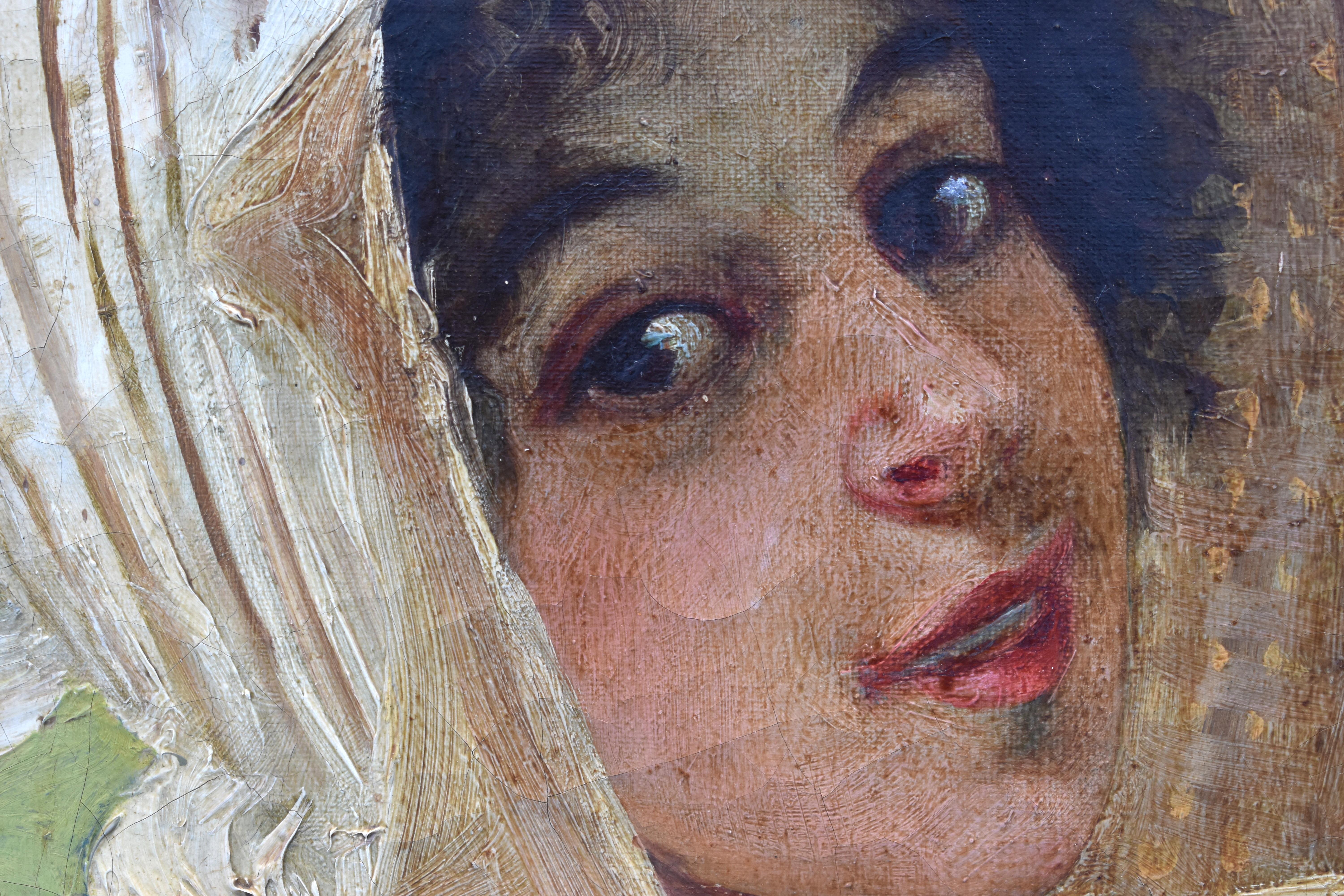 Albert MANTELET (1858-1958) Scuola francese del 1900 circa Pittura ad olio - Portrait Painting Grigio di MANTELET Albert