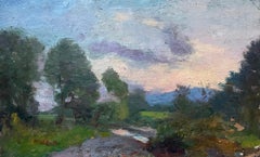 Albert Dagnaux, Alsace, The Blue Line Of The Vosges, Oil On Panel