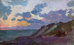 Albert Dagnaux, Brittany Coast, Oil On Panel