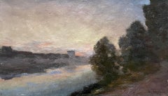Albert Dagnaux, River Banks At Dusk
