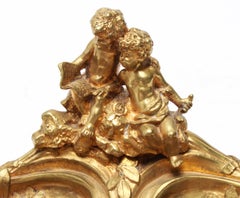 Albert Marionnet French Belle Époque Bronze Inkwell with Children