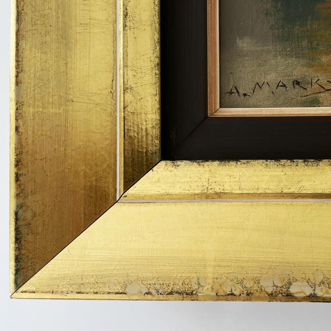 Albert Marks, Öl auf Leinwand, 1930er Jahre, Landschaft in vergoldetem Rahmen, von berühmtem Rahmen (Geölt) im Angebot