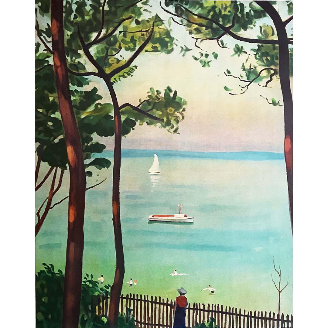 1960 Poster di viaggio originale di Albert Marquet - Les plages de la France in vendita 2