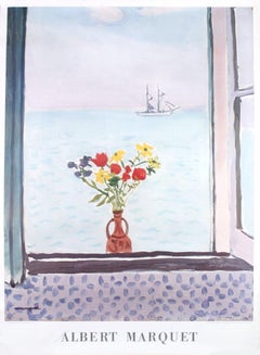 1970 After Albert Marquet 'Fenetre a la Goulette' Modernism Blue, Multicolor