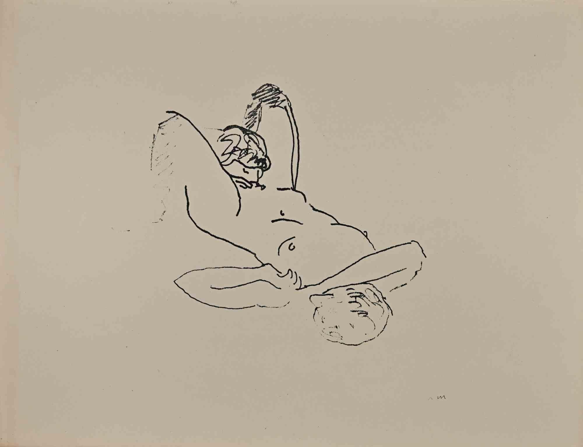 Scena erotica è una bellissima litografia su carta color avorio, realizzata negli anni '20 da Albert Marquet.  (Bordeaux, 1875 - Parigi, 1947).

Monogrammato sul piatto nel margine inferiore. Timbro sul retro "Collezione di Pecci-Blunt".

Piastra da