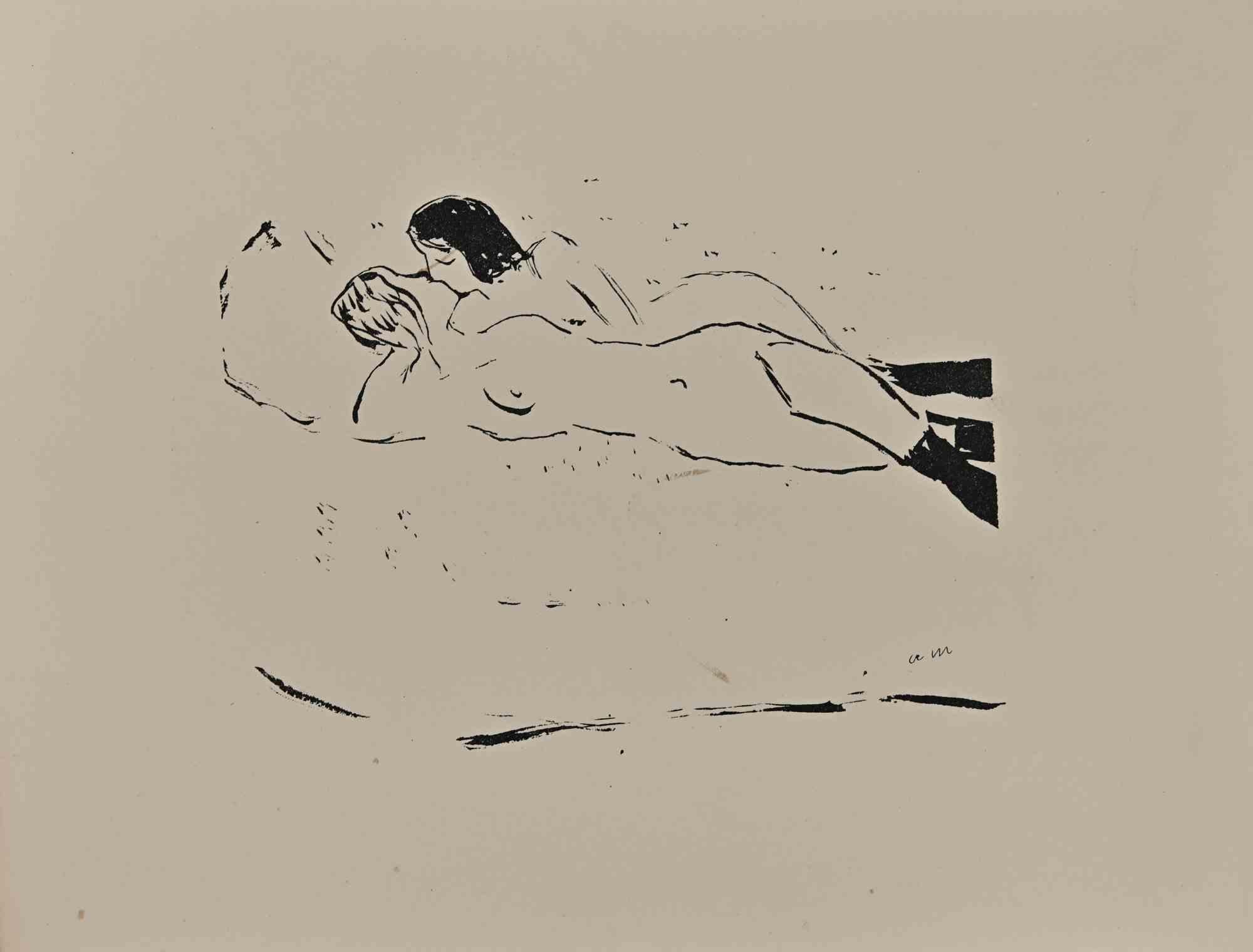 Erotic Scene is a beautiful lithograph on ivory-colored paper, realized in the 1920s by Albert Marquet  (Bordeaux, 1875 - Paris,1947).

Monogrammed on the plate on the lower margin. Stamped on the rear "Collection of Pecci-Blunt"

From the Suite