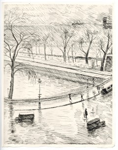 "Les quais de la Seine" original etching