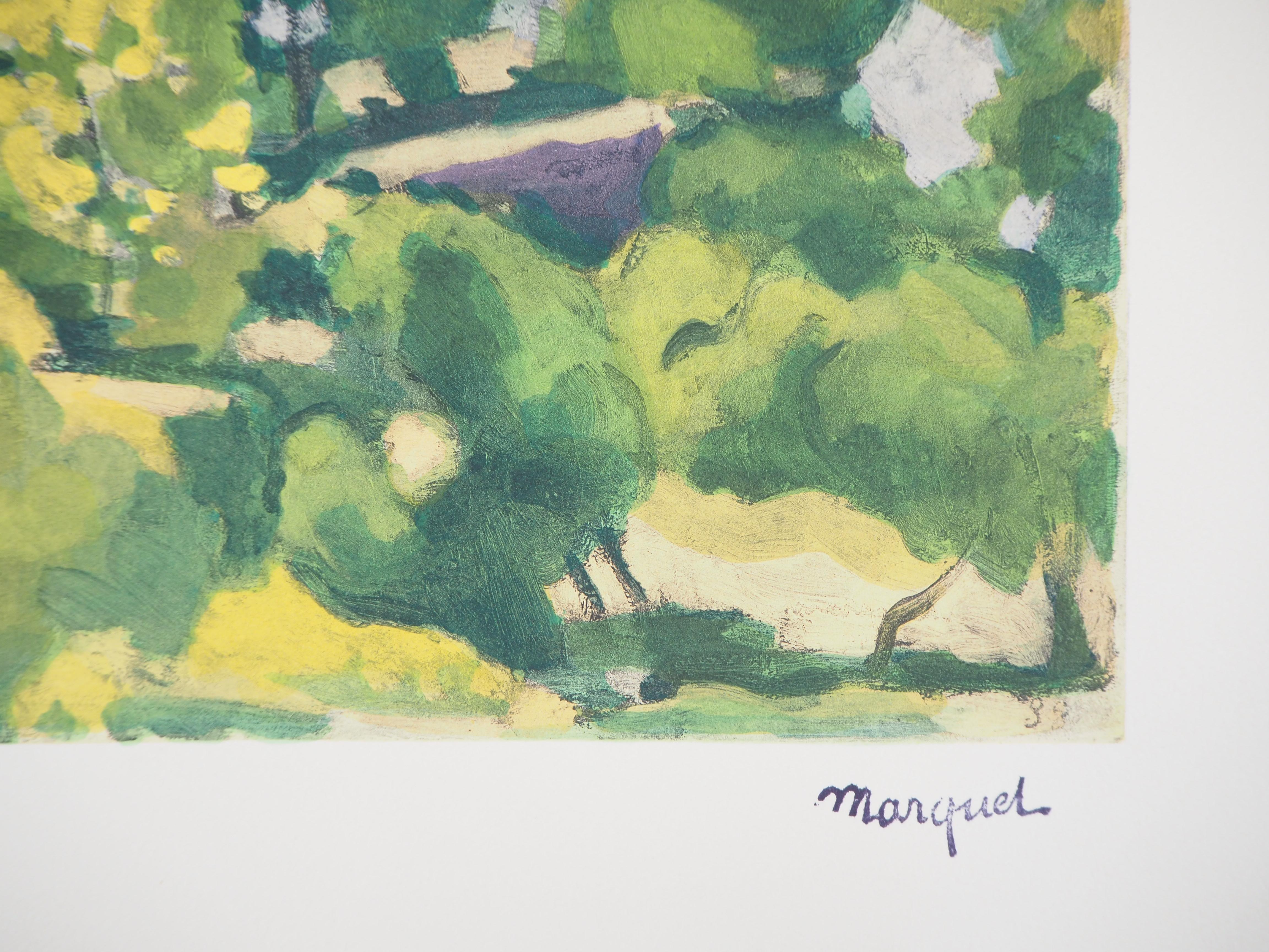 Normandía : La Frette sur Seine - Litografía, Ltd /200 - Print de Albert Marquet