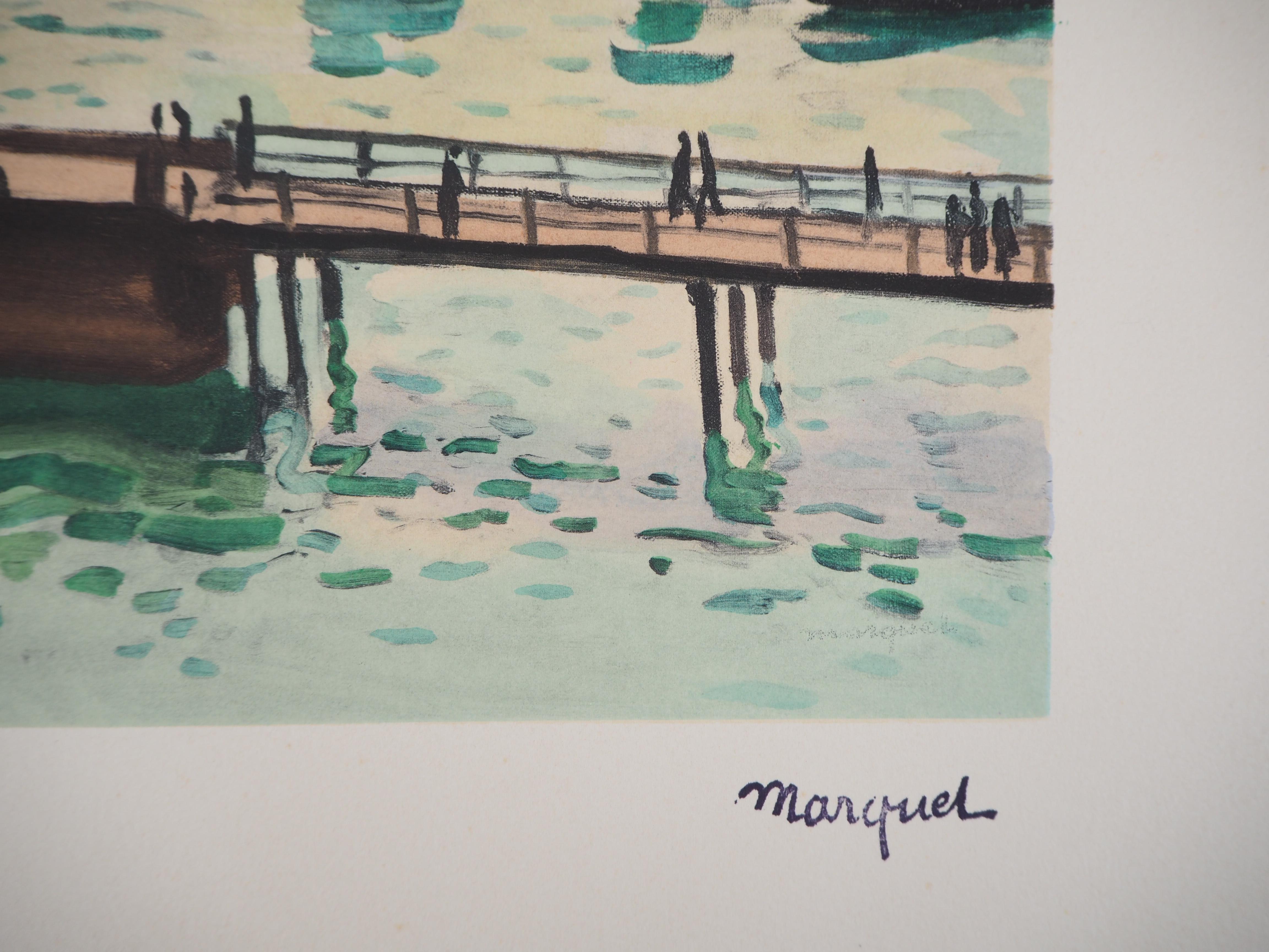 Normandy : Le Havre harbor - Lithograph, Ltd /200 - Print by Albert Marquet