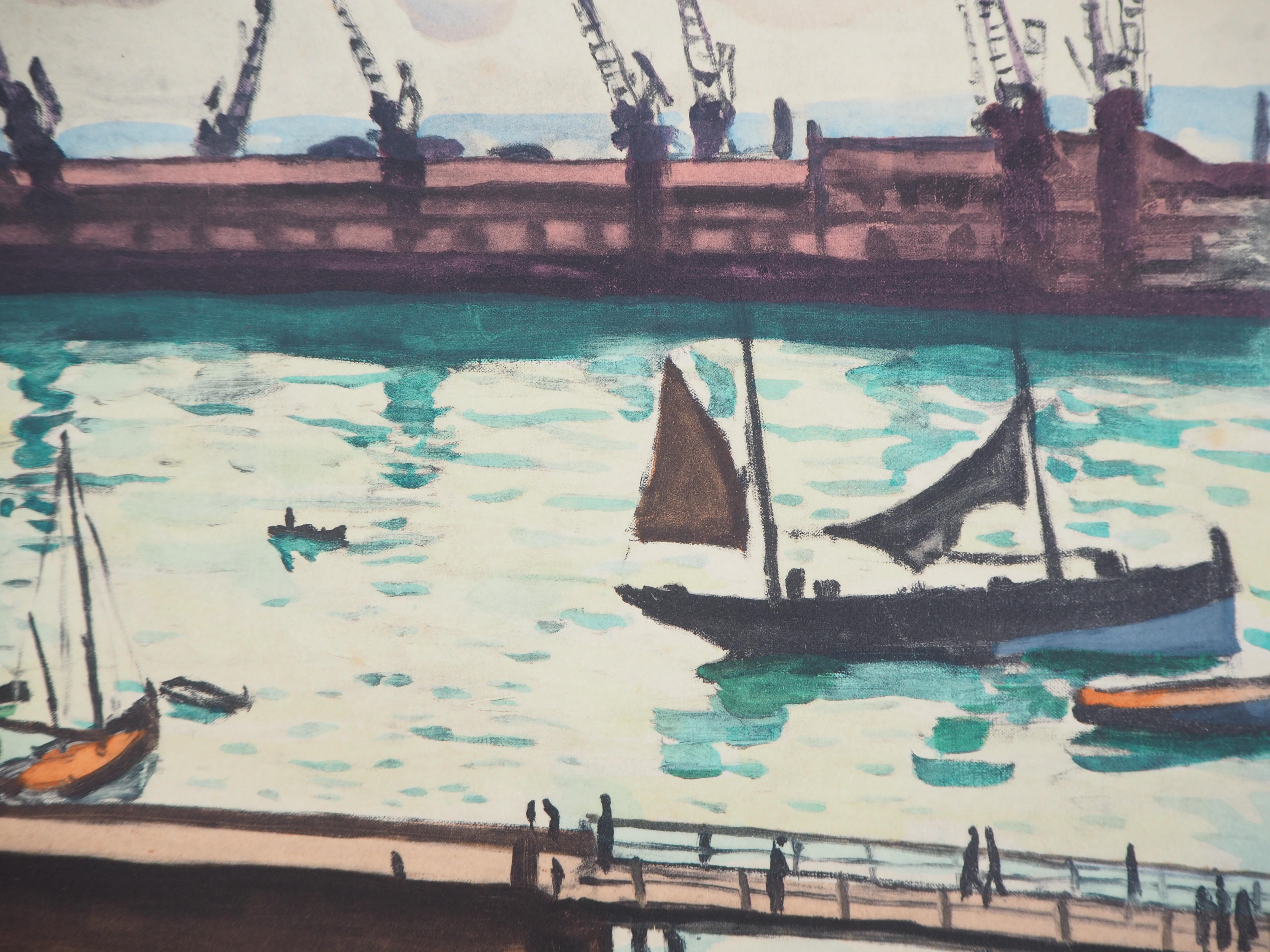 Normandy : Le Havre harbor - Lithograph, Ltd /200 2