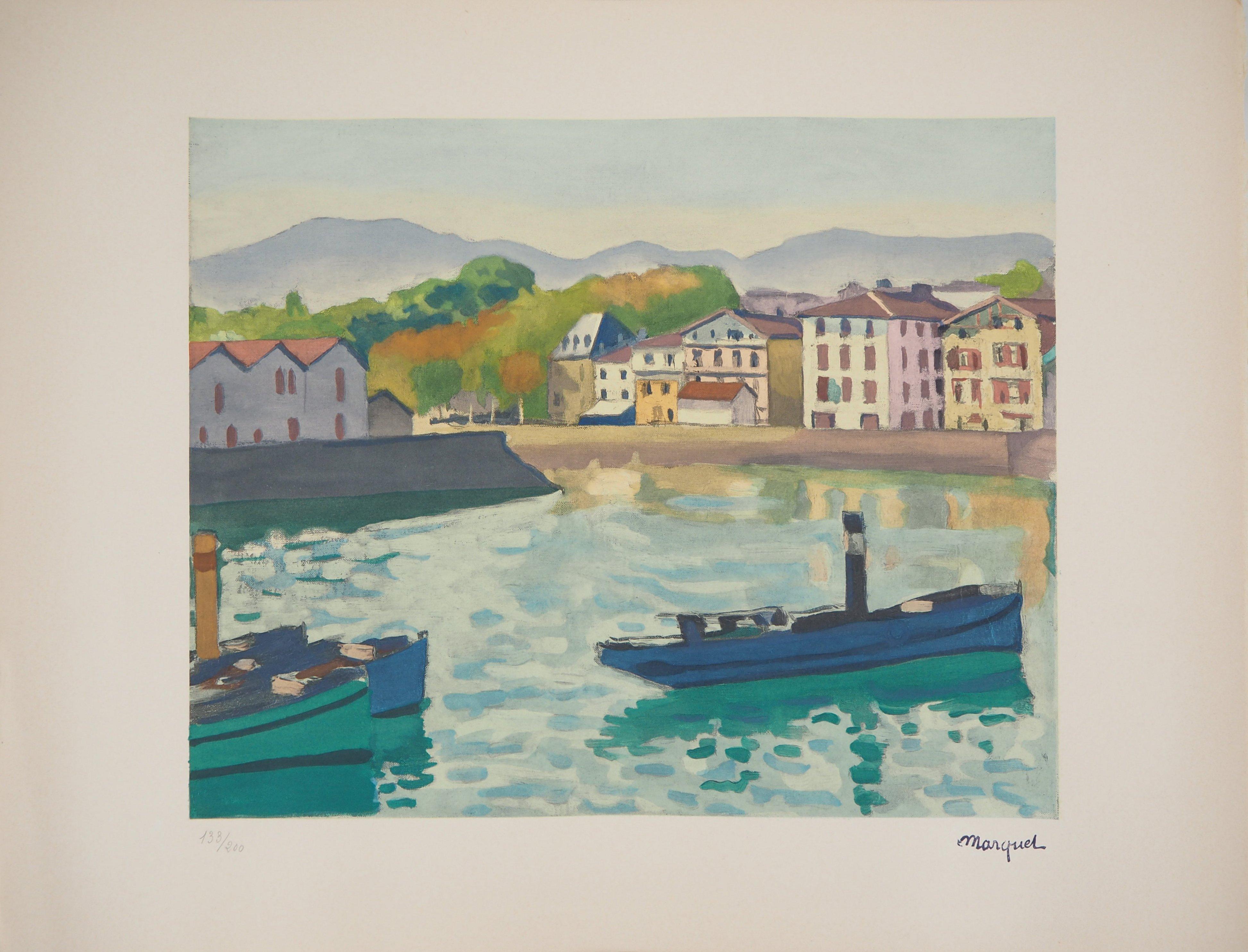 Albert Marquet Landscape Print - Saint Jean de Luz (Harbor in the South West of France) - Lithograph, Ltd /200