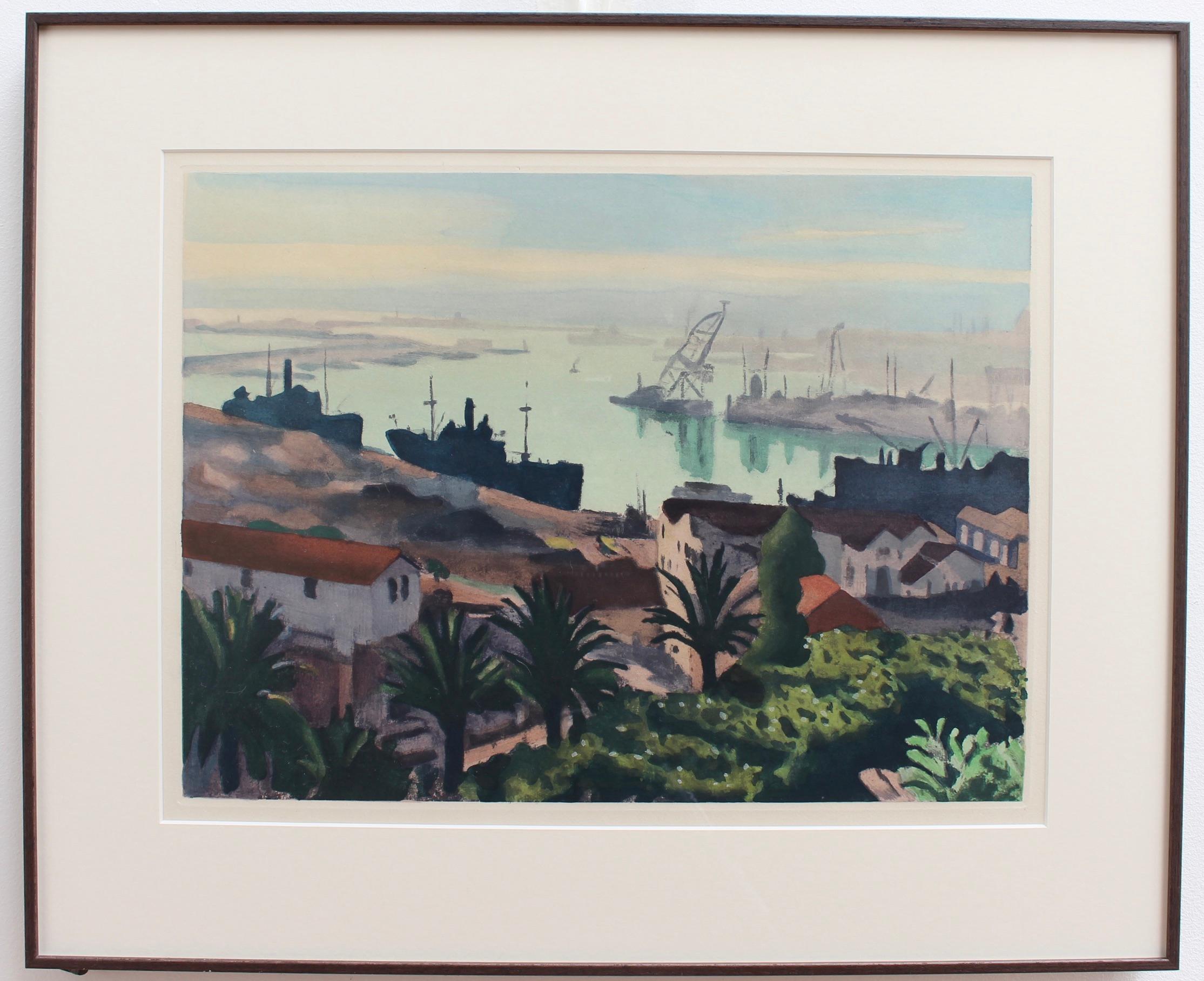 'The Port of Algiers' Lithograph  - Print by Albert Marquet