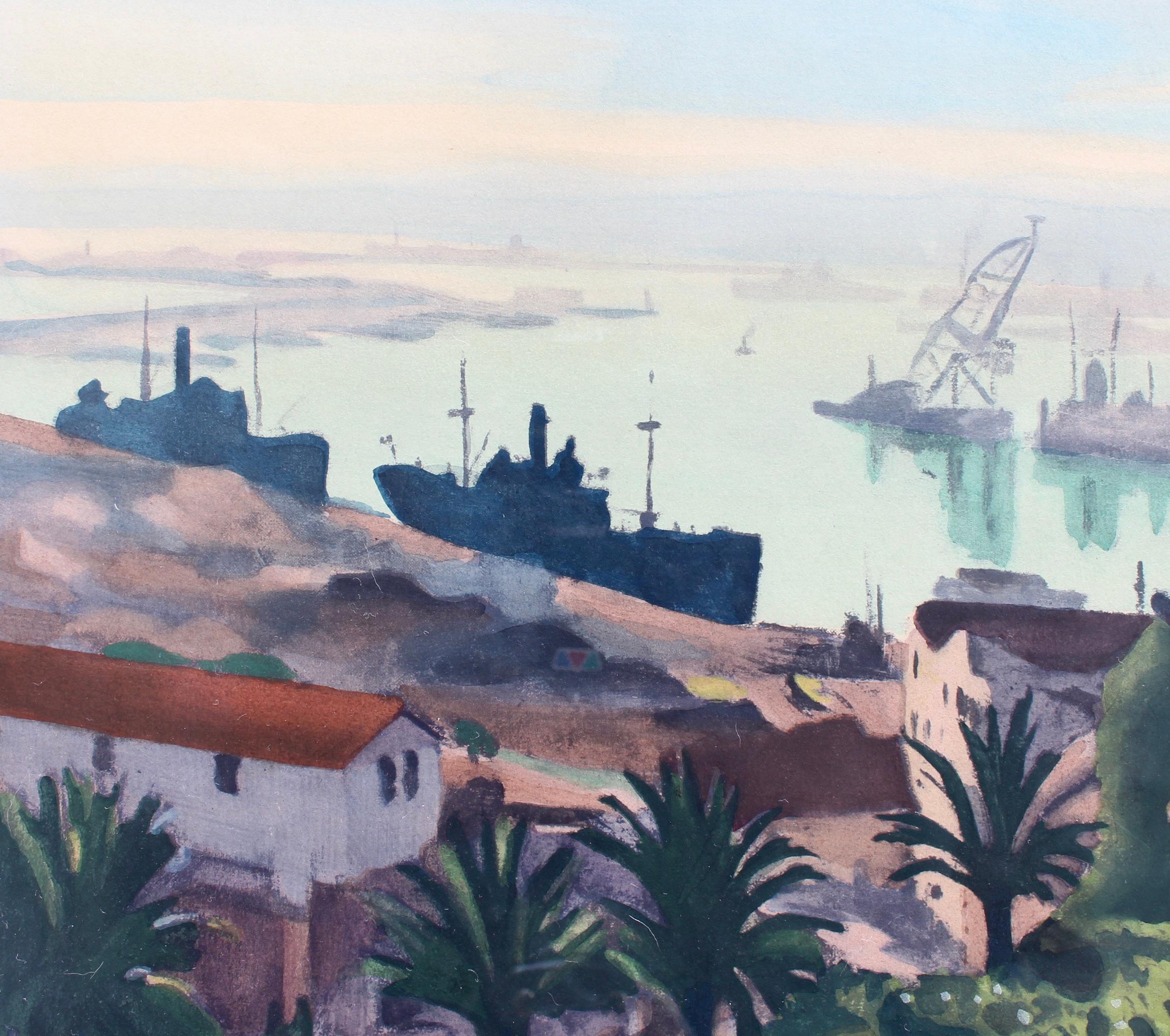Lithographie du port d'Alger  - Expressionniste Print par Albert Marquet