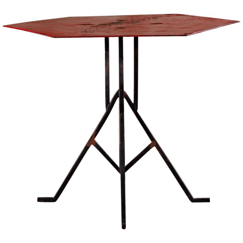 Albert McArthur Enameled Steel and Iron Side Table