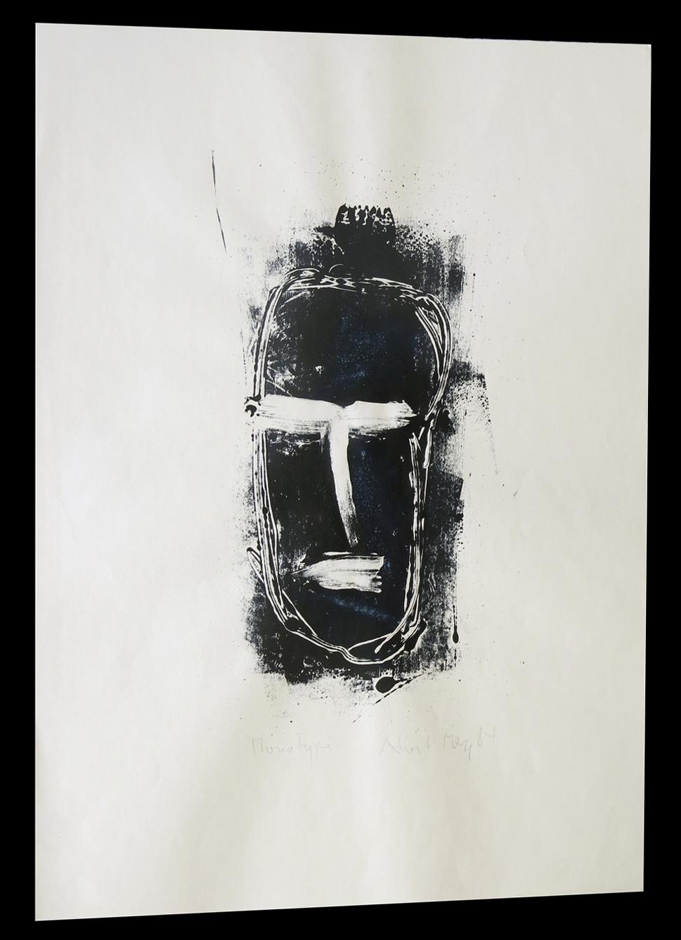 Monotypie IV von Albert Merz (1984) im Angebot 1