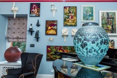 Albert Montserrat, Green Urani Vessel, 2020, Oil Spot Glazed Thrown Porcelain