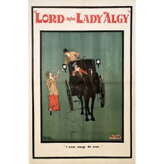 1898 Original theater poster by Albert Morrow for the play "Lord and Lady Algy"
