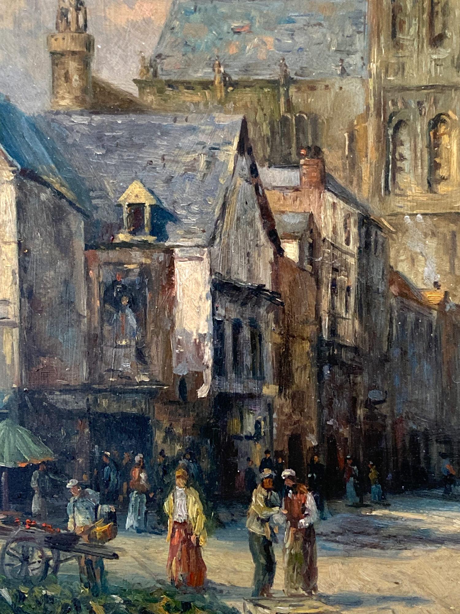 Impressionistisches Ölgemälde „Church of St. Wilfran“ Französisch-amerikanischer Künstler im Angebot 3