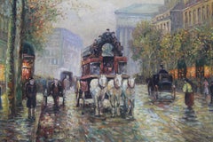 Albert Munghard Oil Painting of Paris Street Scene
