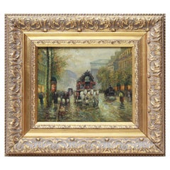 Albert Munghard Oil Painting of Paris Street Scene