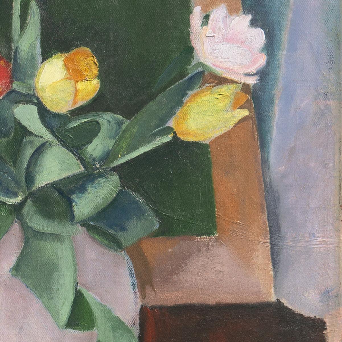 „Stillleben der Tulpen“, Paris, Academie de la Palette, Benezit, Kubismus im Angebot 1