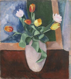 Nature morte aux tulipes, Paris, Académie de la Palette, Bénézit, Cubiste