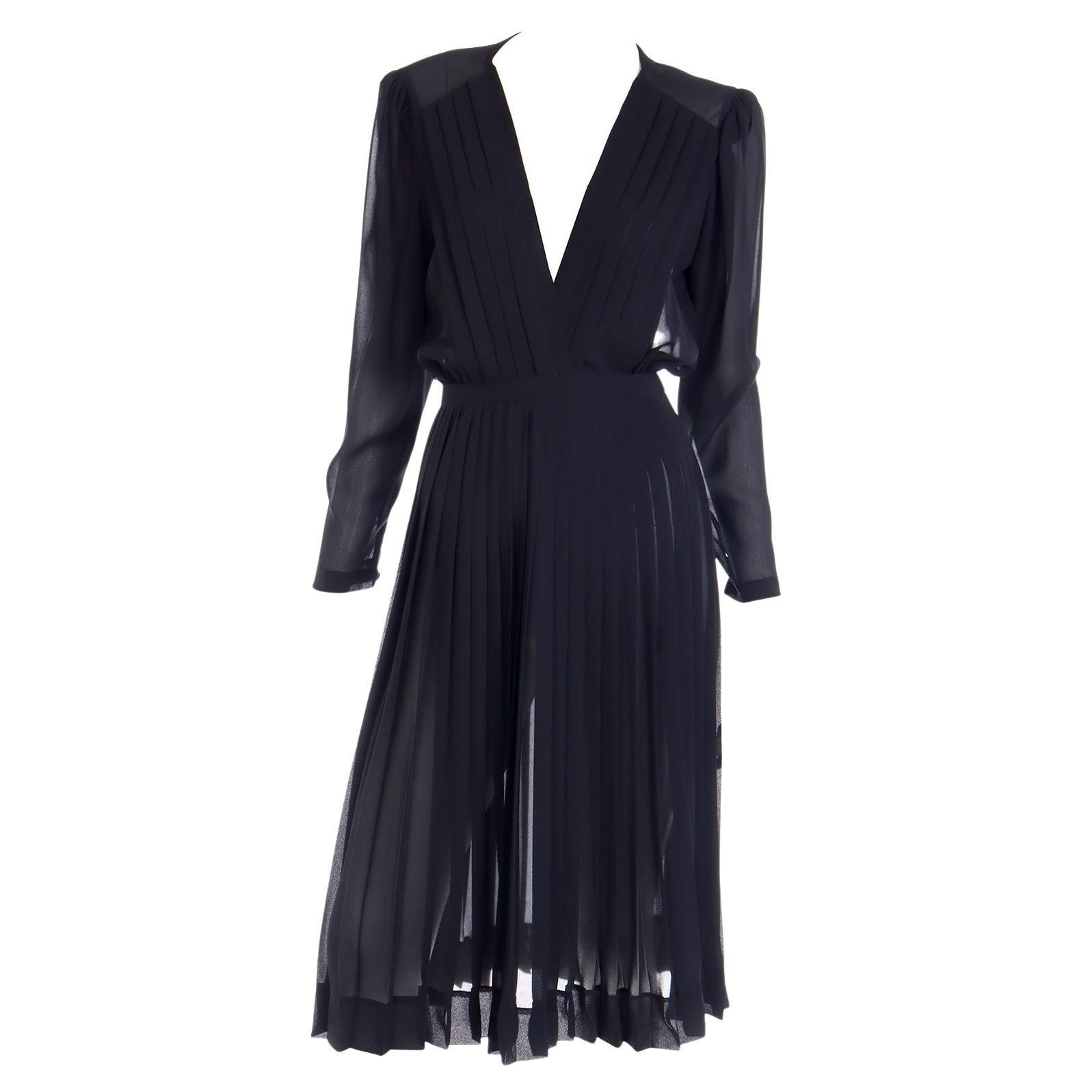 albert nipon Chiffon Dress black elegant Fashion Dresses Chiffon Dresses 